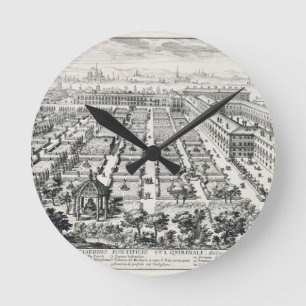 Gardens of the Quirinale, from 'Li Giardini di Rom Round Clock