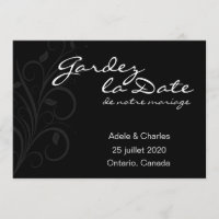 Gardez La Date de notre Mariage Invitation Cards