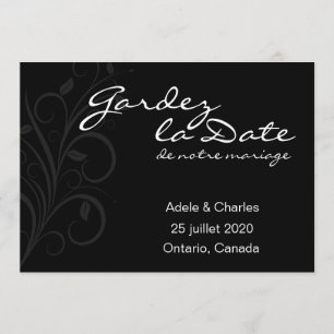 Gardez La Date de notre Mariage Invitation Cards