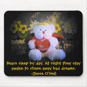 Gardian Angel teddy bear Chases Bad dreams Mouse Mat