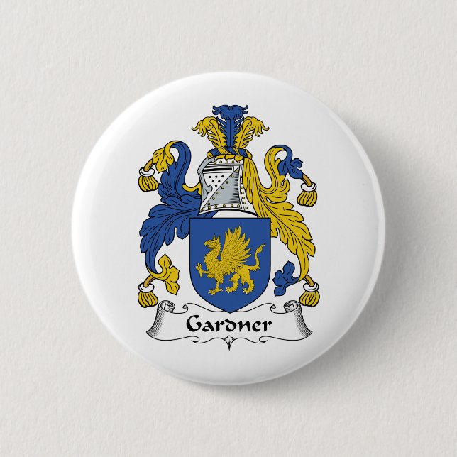 Gardner Family Crest 6 Cm Round Badge (Front)