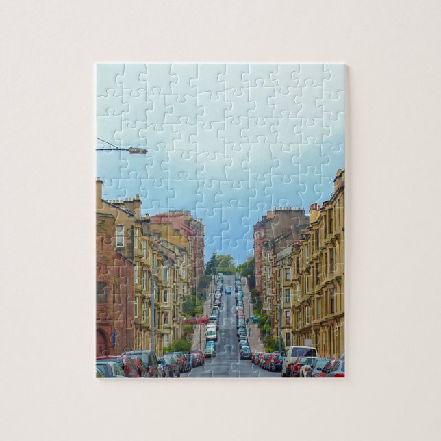 Gardner street steepest in Glasgow Jigsaw Puzzle (Vertical)