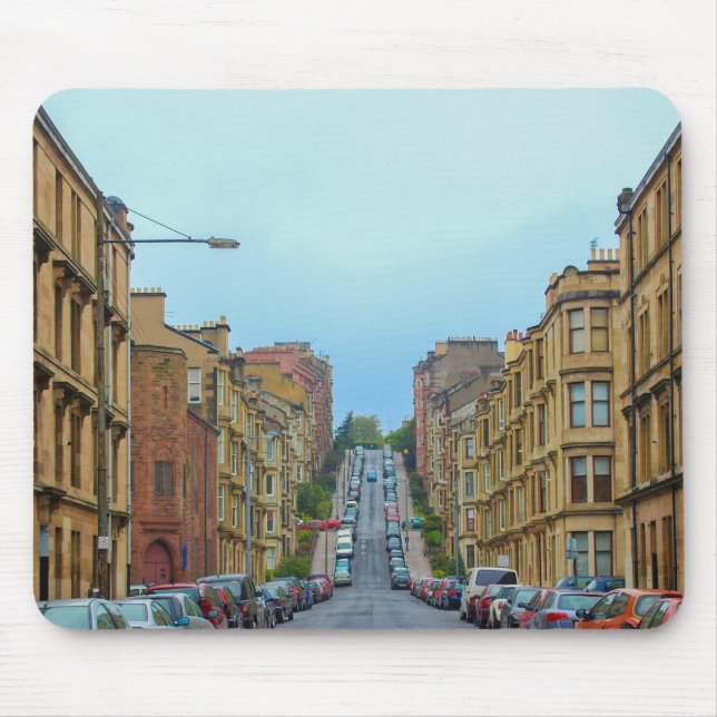 Gardner street steepest in Glasgow Mouse Mat (Front)