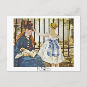 Gare Saint-Lazare By Manet Edouard Postcard