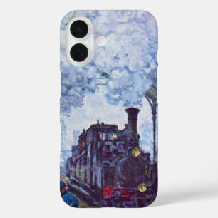 Gare Saint-Lazare Train Station by Claude Monet iPhone 16 Case