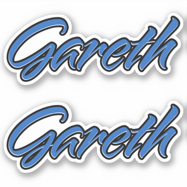 Gareth name blue sticker Sticker Sticker Stickerse (Front)