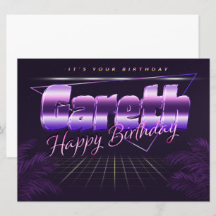 Gareth Name First name pura retro card birthday