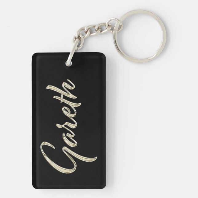 Gareth Name whitegold key trailer Ring (Back)