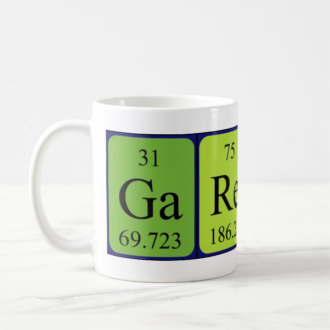 Garett periodic table name mug (Left)