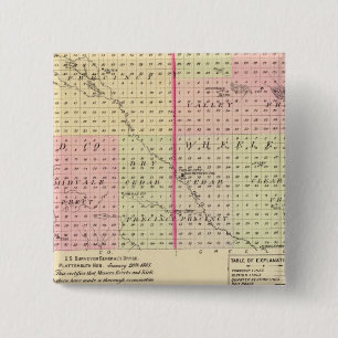 Garfield and Wheeler County, Nebraska 15 Cm Square Badge