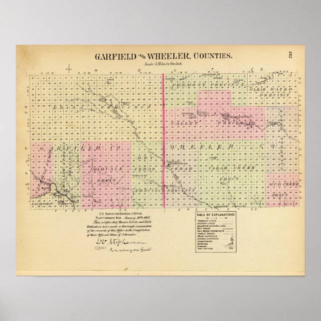 Garfield and Wheeler County, Nebraska Poster (Front)