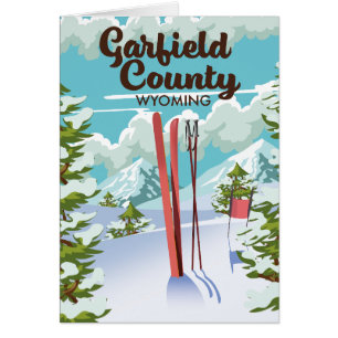 Garfield County Wyoming Ski poster