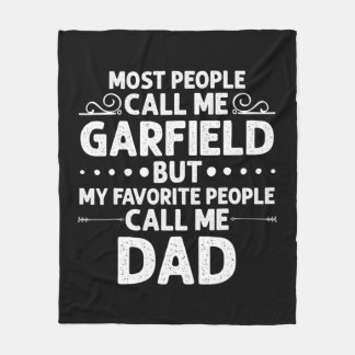 GARFIELD Gift Name Fun Father's Day Personalised M Fleece Blanket