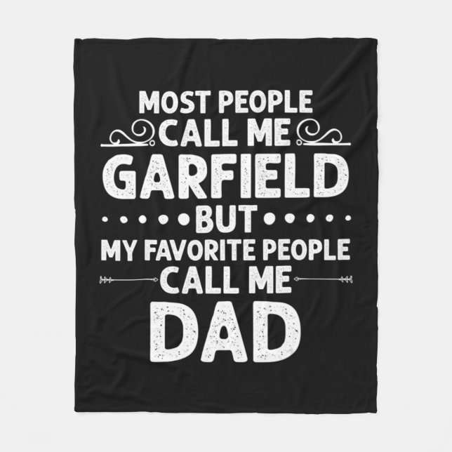 GARFIELD Gift Name Fun Father's Day Personalised M Fleece Blanket (Front)