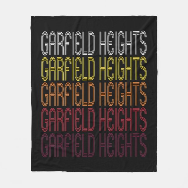 Garfield Heights, OH  Vintage Style Ohio  Fleece Blanket (Front)
