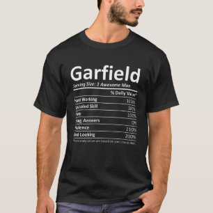 GARFIELD Nutrition Funny Birthday Personalised Nam T-Shirt