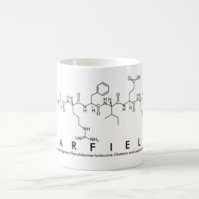 Garfield peptide name mug (Center)
