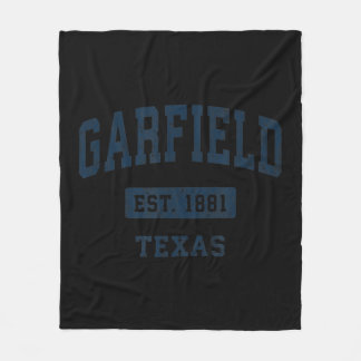 Garfield Texas TX Vintage Sports Established Navy Fleece Blanket