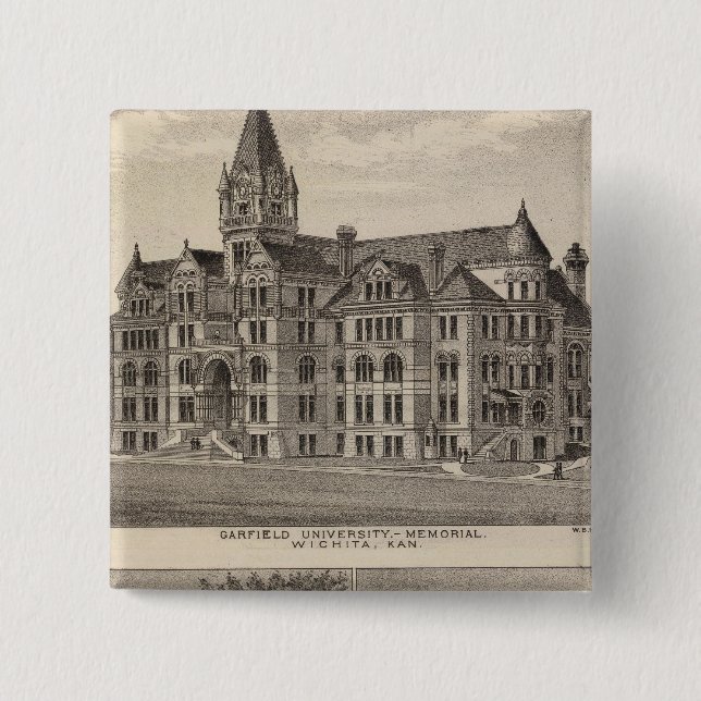 Garfield University, Kansas 15 Cm Square Badge (Front)