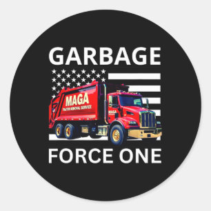 Garge Force One Trump Tee Mega Garge Truck  Classic Round Sticker