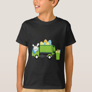 Garge Truck Easter Bunny Egg Hunt Toddler Kids Boy T-Shirt