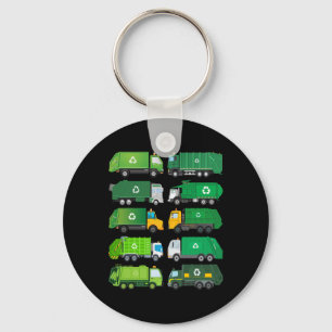 Garge Truck Recycling Day Trash Waste Separation B Key Ring