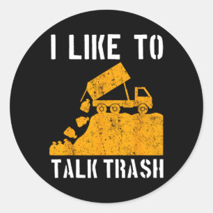 Garge Truck Waste Recycle Trash Collector Earth Da Classic Round Sticker