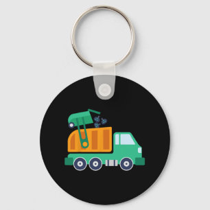 Garge Truck Waste Recycle Trash Collector Earth Da Key Ring