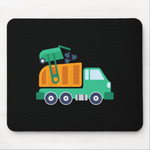 Garge Truck Waste Recycle Trash Collector Earth Da Mouse Mat