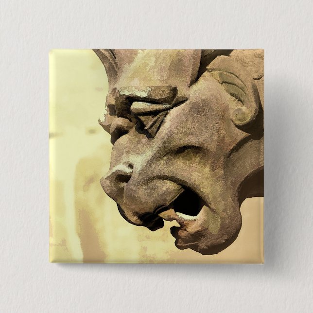 GARGOYLE 15 CM SQUARE BADGE (Front)