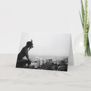 Gargoyle About The City, Paris (Blank)Greeting Car Card