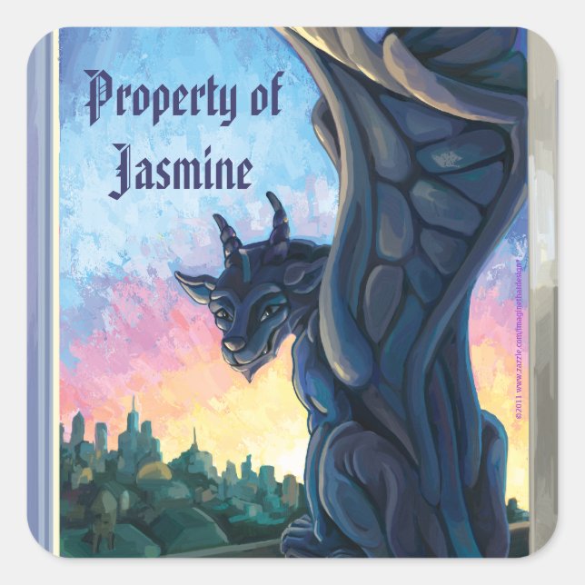 Gargoyle Art, Property of Stickers (Front)
