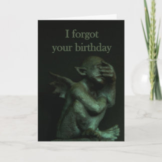 Gargoyle~belated birthday card