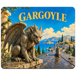 Gargoyle, Gothic Fantasy Monster Mouse Mat