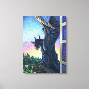 Gargoyle Guardian Fantasy Art Canvas Print