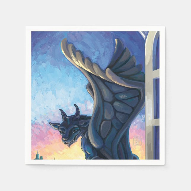 Gargoyle Guardian Napkin (Front)