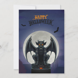 Gargoyle Happy Halloween card