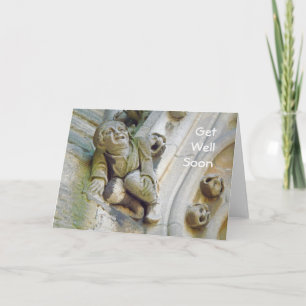 Gargoyle holding knee card