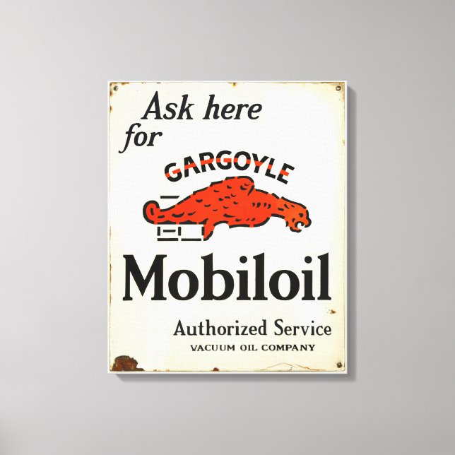 Gargoyle Mobiloil Authorised Service sign (Front)