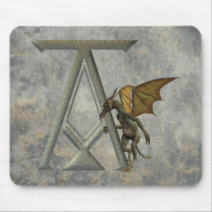 Gargoyle Monogram A Mouse Mat
