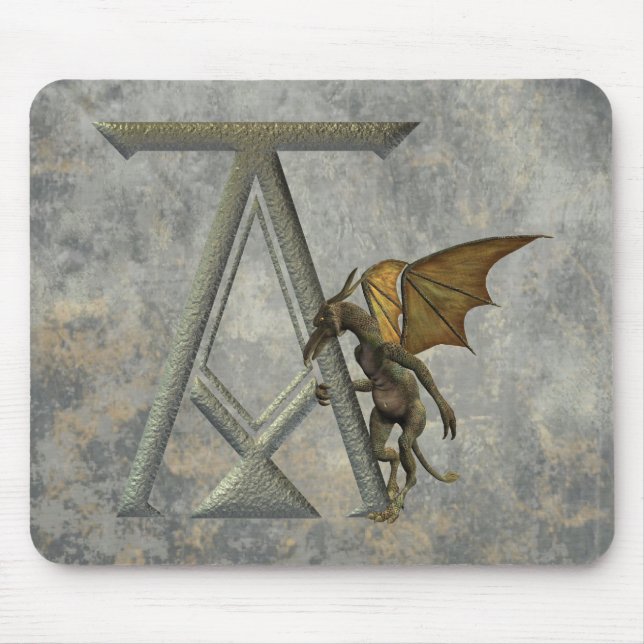 Gargoyle Monogram A Mouse Mat (Front)