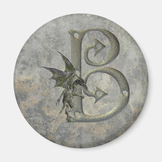 Gargoyle Monogram B Magnet (Front)