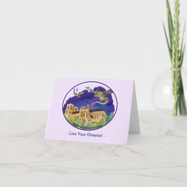 Gargoyle Notre Dame - Paris Dreams Blank Card (Front)
