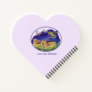 Gargoyle Notre Dame - Paris Dreams Heart Notebook