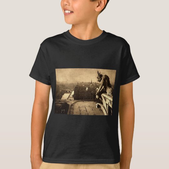 Gargoyle Notre Dame, Paris France 1912 Vintage T-Shirt