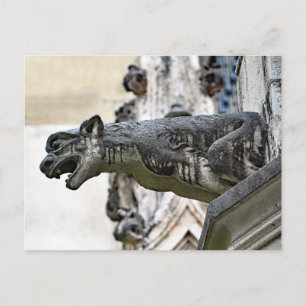 Gargoyle of Santiago Cathedral in Bilbao. Part 3. Postcard
