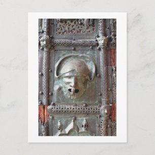 Gargoyle panel from the left door of the portal, 1 postcard