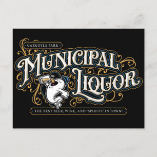 Gargoyle Park Municipal Liquor postcard