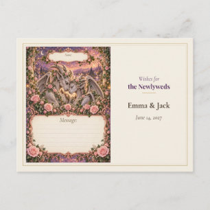 Gargoyle Wedding Guest Book Wishes Postcard