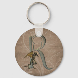 Gargoyles Monogram R Key Ring